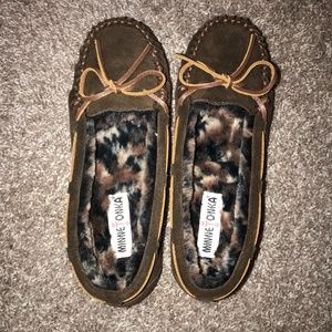 BRAND NEW Leopard Minnetonka Moccasins